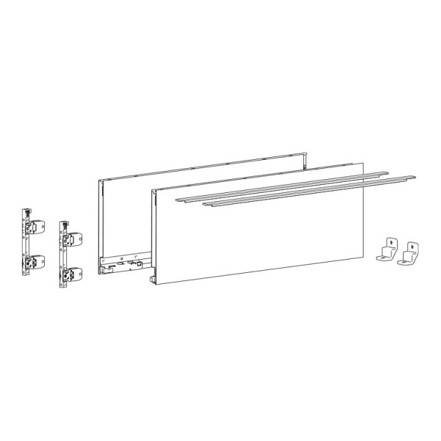 Baguette de finition Design Profil pour tiroir AvanTech YOU longueur 270 mm  finition aluminium cond 20 - Le Temps des Travaux