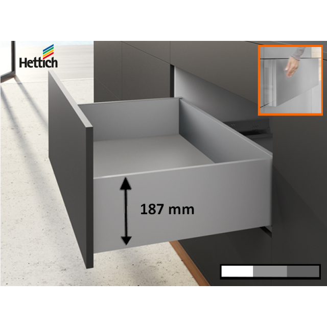 Kit tiroir AvanTech YOU hauteur 187 mm avec Push to open