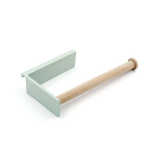 Porte-rouleau en bois pour barre de crédence HANDY - L.245mm-l.124mm-Bois diam 25x236mm-finition vert sauge